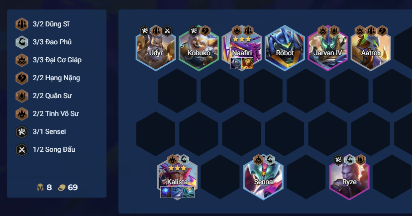 Chiến thuật cuối game của đội hình Kalista Cựu Binh