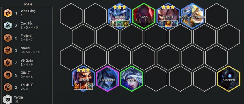 Cuối game với đội hình Draven Noxus Hoàn chỉnh đội hình cuối trận đấu