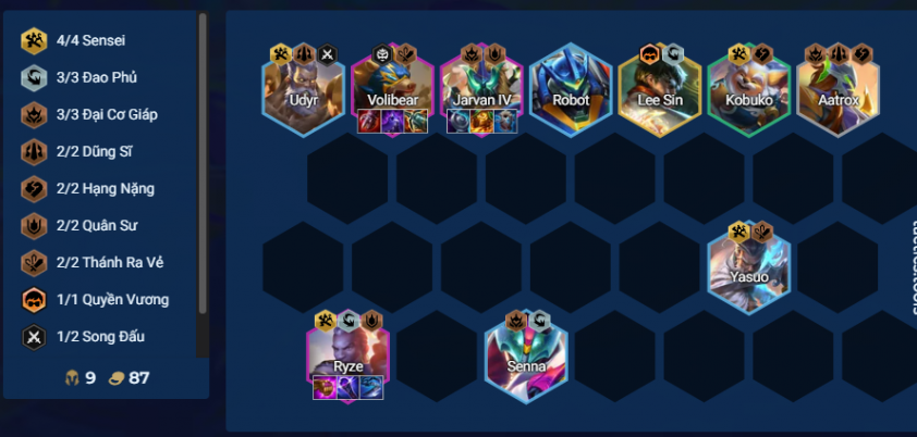 Đội hình Volibear Sensei DTCL Mùa 15 Đội hình Volibear Sensei trong DTCL Mùa 15