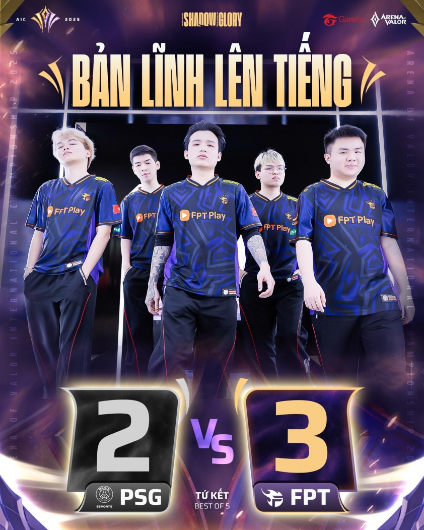 FL đánh bại PSG, thẳng tiến bán kết AIC 2025 749410 Khoảnh khắc ăn mừng chiến thắng của Team Flash